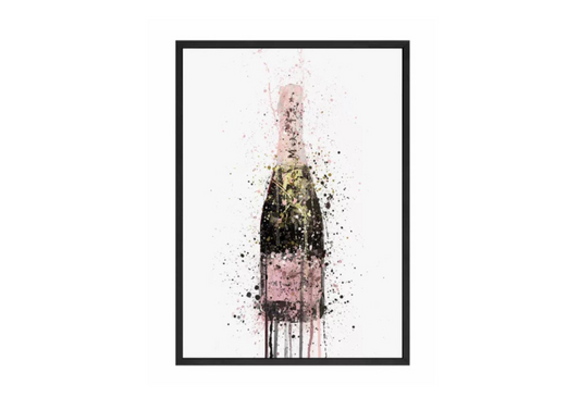 Chimes - Champagne abstract Canvas with frame visual 1 - 50 x 70cm