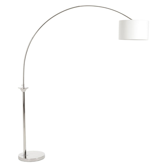 Chimes - Nyla Nickel Finish Arc Floor Lamp