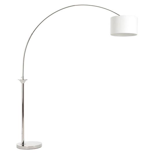 Chimes - Nyla Nickel Finish Arc Floor Lamp