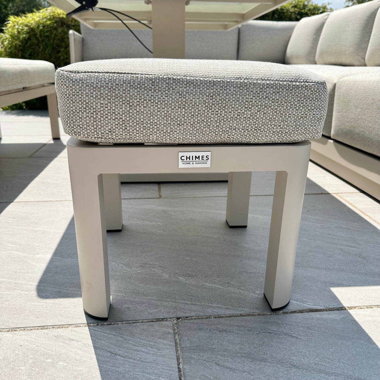 Chimes - Portofino Casual Corner Dining Set with Rectangular Rising Table - Left & Right Hand - Cream