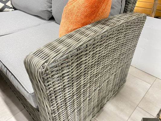 Chimes - Prestige Grey Florence Deluxe Corner Dining Set With Rising Ice Bucket Table (S)