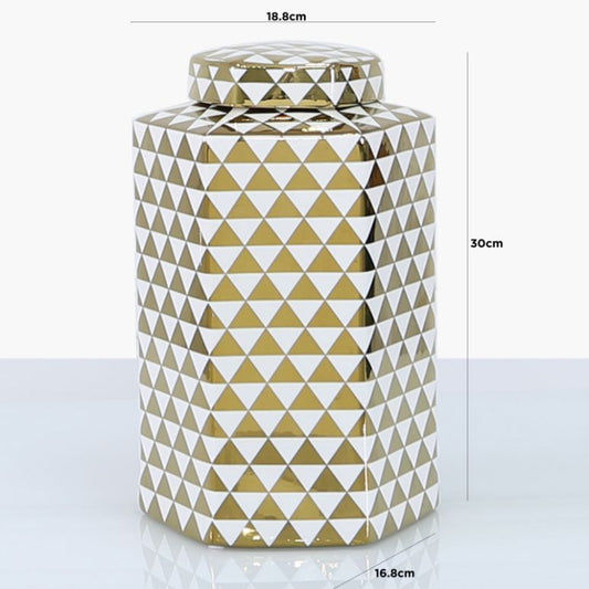 Chimes - Large Gold Geo Jar