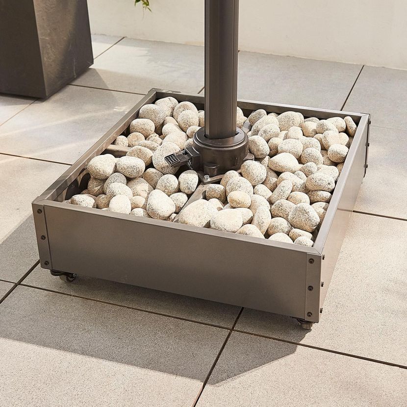 Chimes - Grey Cantilever Parasol Base Stone Filled (Stones Not Included)