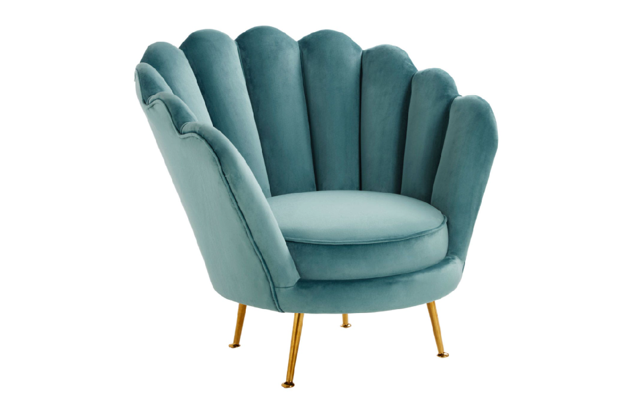 Chimes - Monroe Blue Scalloped Chair