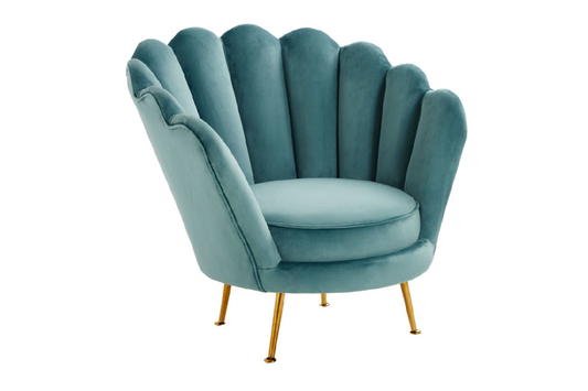 Chimes - Monroe Blue Scalloped Chair