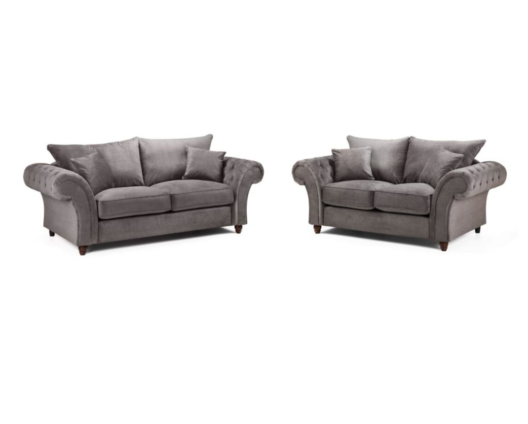 Chimes - Belvedere 2 and 3 seater sofa - Charcoal Grey