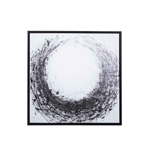 Black and White Framed Embellished Canvas in Frame