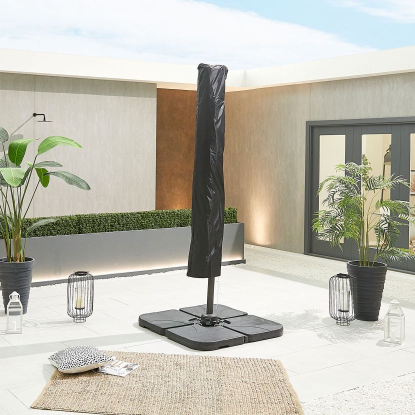 Nova - Apollo 3m x 2m Rectangular Cantilever Parasol - Crank & Tilt - Grey