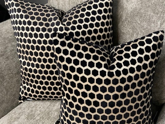 Chimes - Large Jorvik Black Cushion 56 x 56