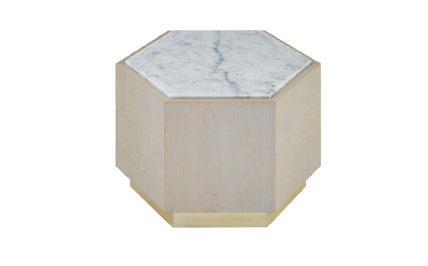 Chimes - Lorenzo large white side table
