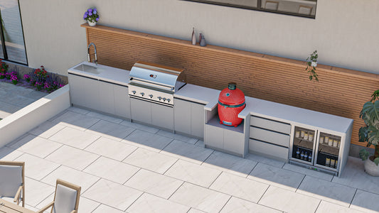 Whistler Grills - Fairford 8 Piece Outdoor Kitchen - Grey