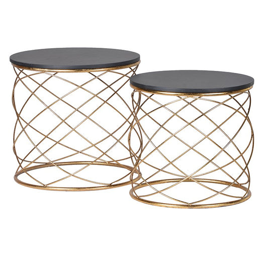 Sabine Gold Loop Side Tables