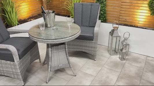 Chimes - Stone Grey Verona 2 Seat Bistro - 75cm Standard Table