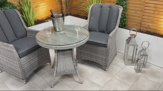 Chimes - Stone Grey Bella 2 Seat Bistro - 75cm Standard Table