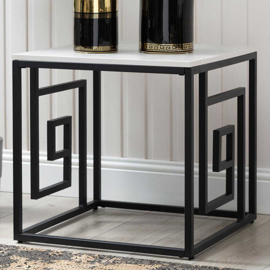 Hallie Black and Grey End Table