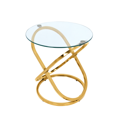 Reina Gold End Table Glass