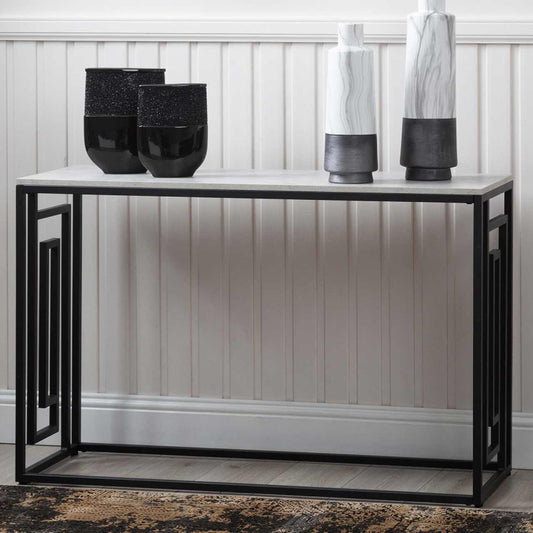 Hallie Black and Grey Console Table