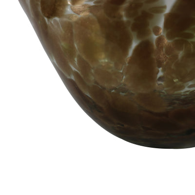 18.5cm Clear and Gold Decorative Handmade Glass