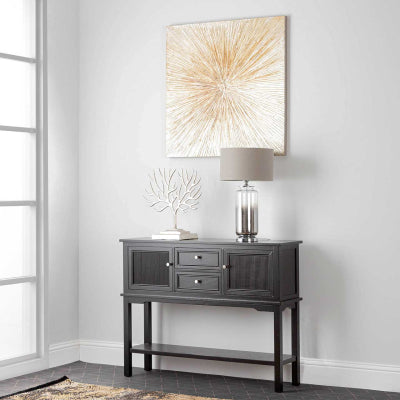 Lianna Black Wood 2 Drawer & 2  Door Sideboard