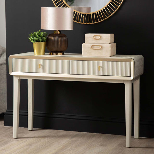 Alohi Cream Elm 2 Drawer Console Table