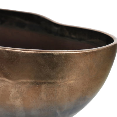 12.2cm Gold and Black Ceramic Dish