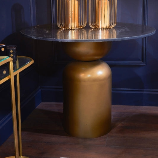 Calia Black & Brown Round Dining Table