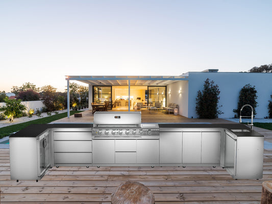 Whistler Grills - Malmesburry 6  Burner Pre-Built Outdoor Kitchen