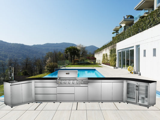Whistler Grills - Stanton 4 Burner Pre-Built Outdoor Kitchen