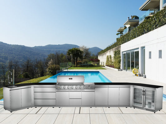 Whistler Grills - Stanton 6 Burner Pre-Built Outdoor Kitchen