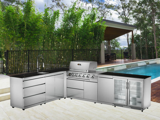 Whistler Grills - Stroud 4 Burner Pre-Built Outdoor Kitchen